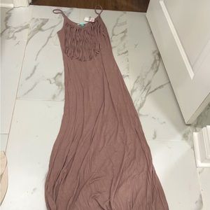 Fringe maxi dress. Tags intact.